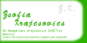 zsofia krajcsovics business card